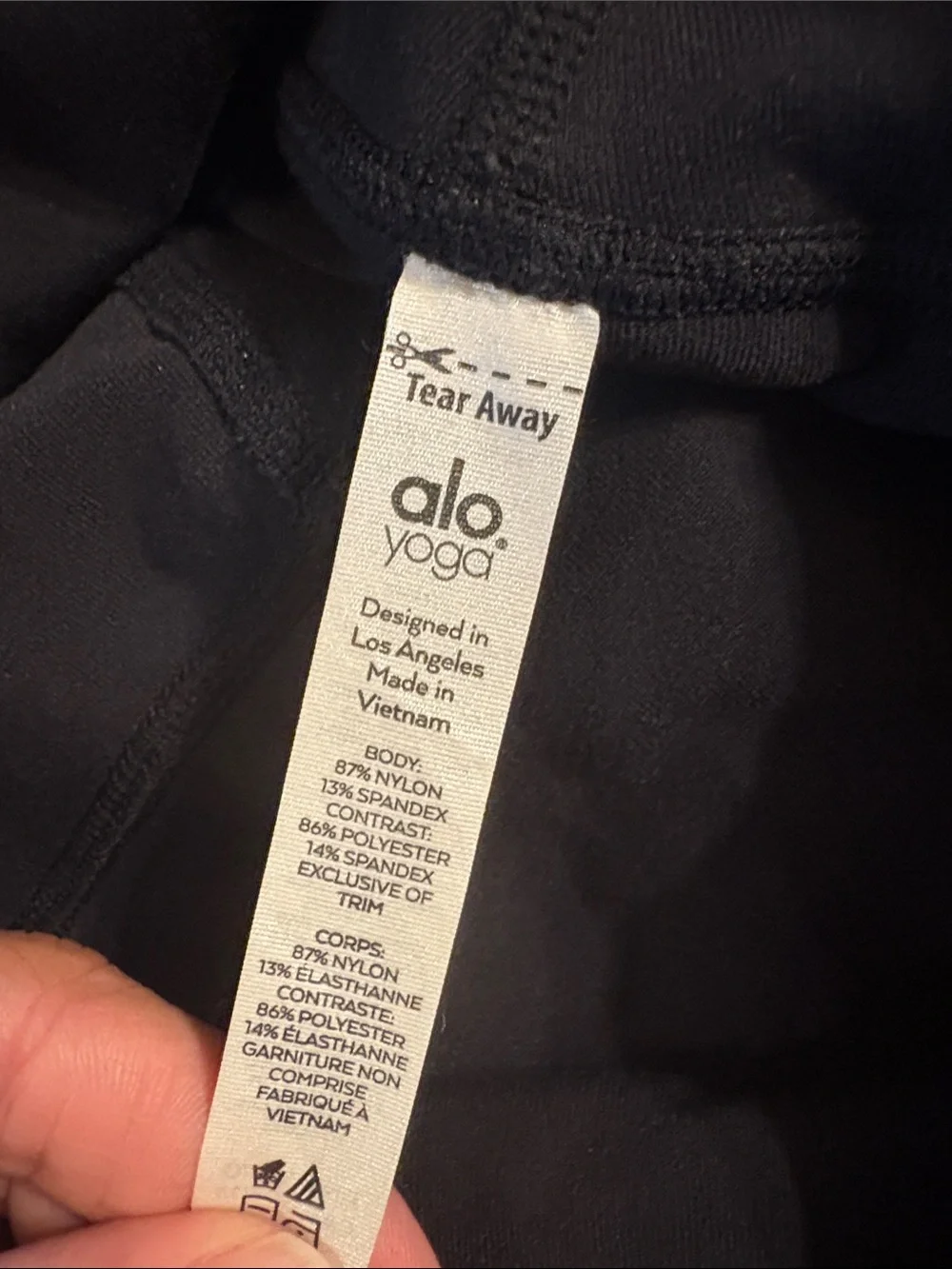 🎉EUC! ALO Yoga Black Ribbed Panel High-Rise Leggings